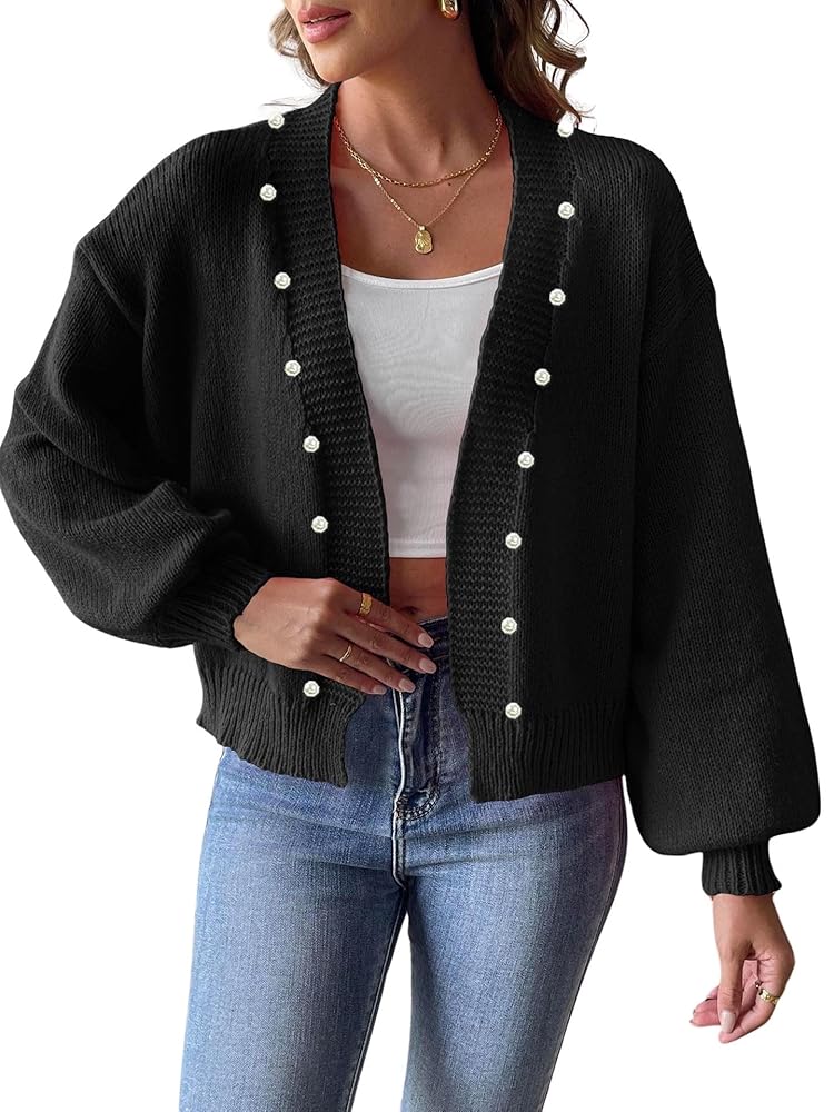 Her lip to Cropped Pearl Cardigan 新品 her lip to Cropped Pearl Cardigan